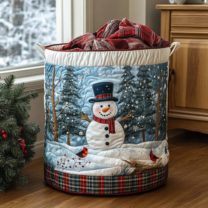 Christmas Quilted Laundry Basket