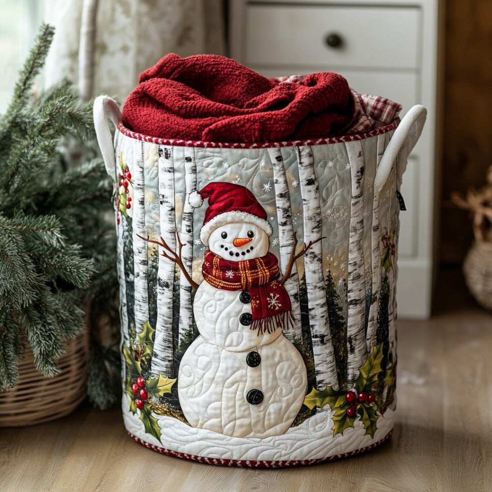 Christmas Quilted Laundry Basket