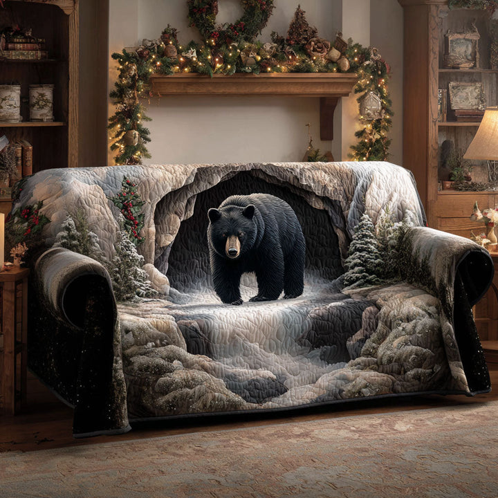 Snowy Bear Quilted Sofa Cover