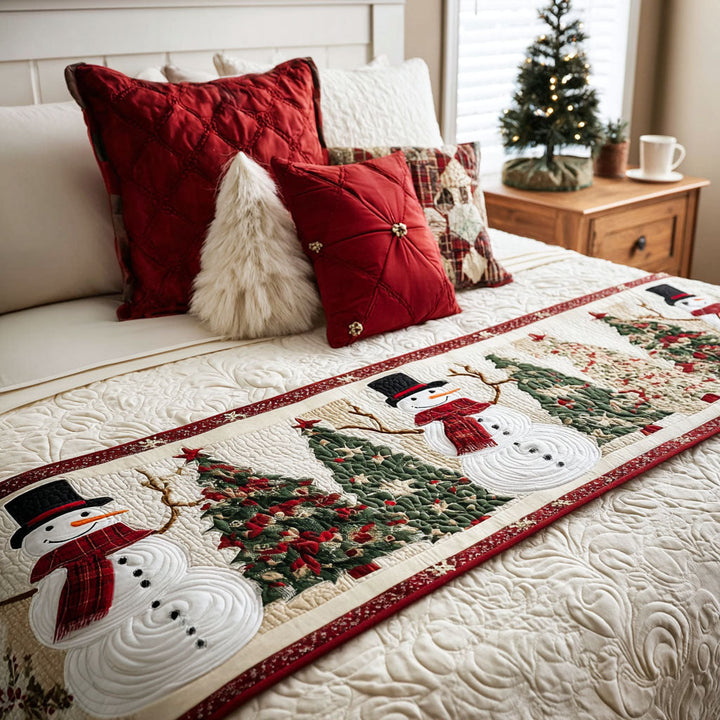 Christmas Quilted Bed Runner