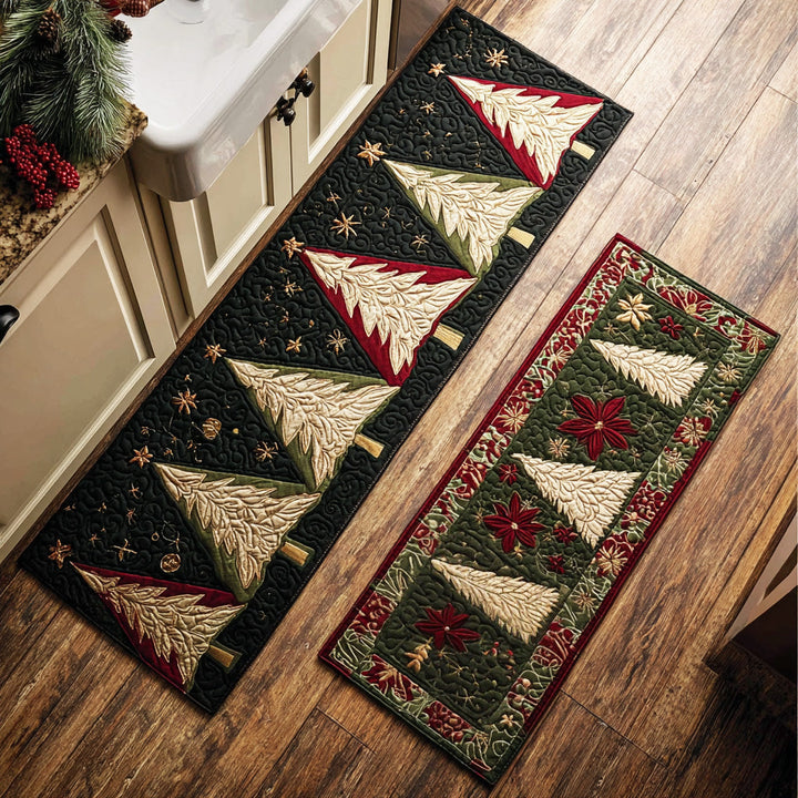 Snowy Pine Dream Kitchen Area Rug