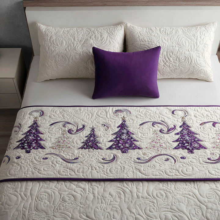 Snowy Whispers Quilted Bed Runner