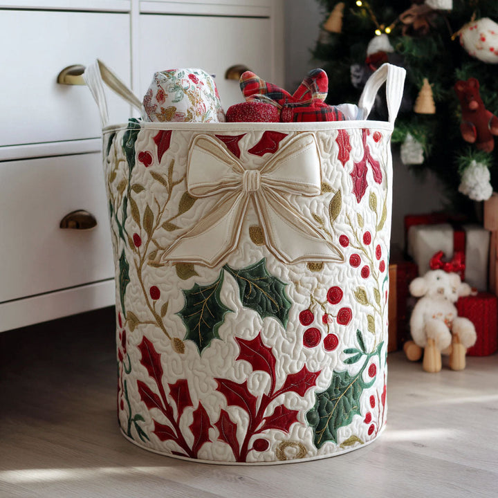 Chrisrtmas Quilted Laundry Basket