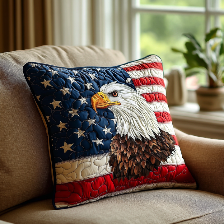 Soaring Eagle Quilted Bedding Pillow Case
