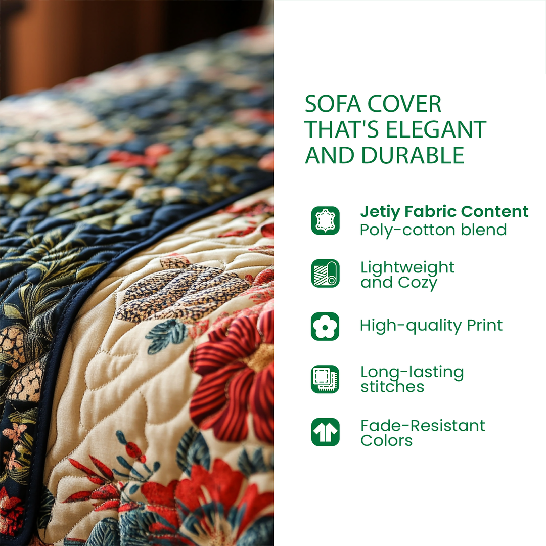 Glacier Penguin Quilted Sofa Cover
