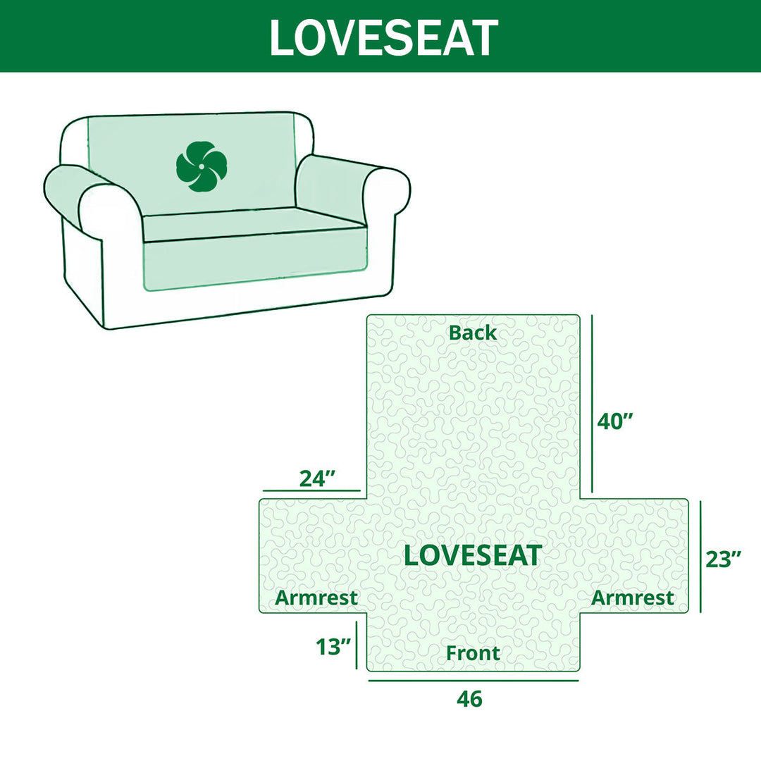 Sea Pattern Quilted Sofa Cover