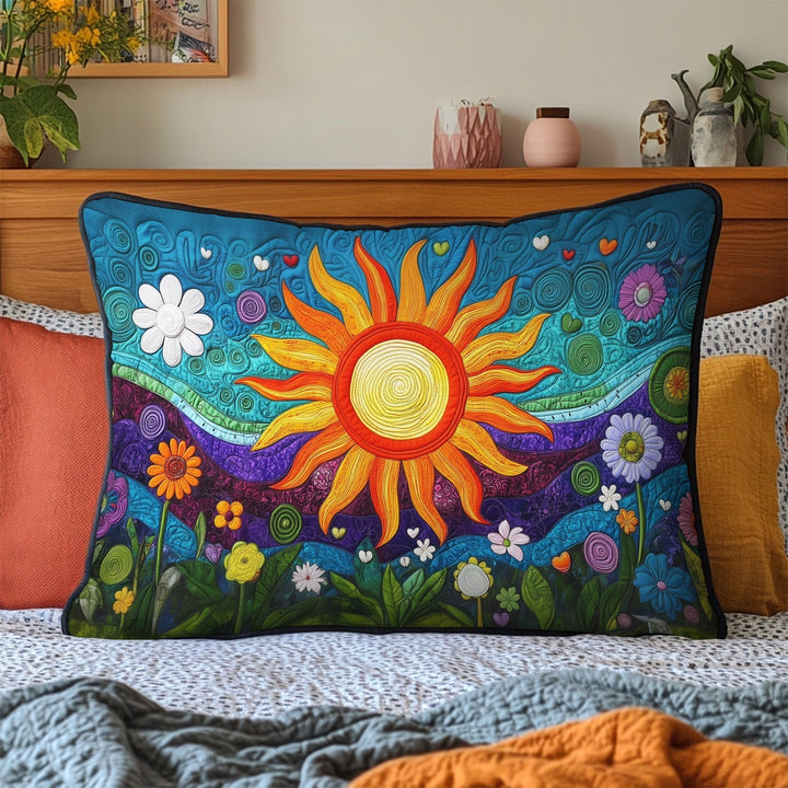Solar Reverie Quilted Bedding Pillow Case