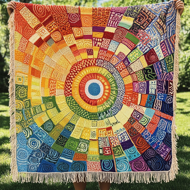 Solar Symphony Woven Sofa Blanket