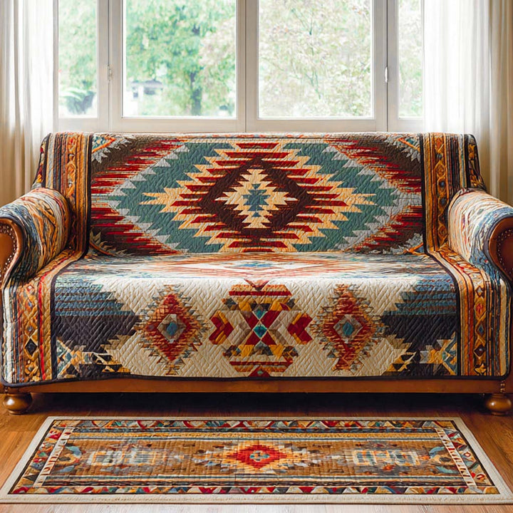 Southwestern Harmony Quilted Sofa Cover