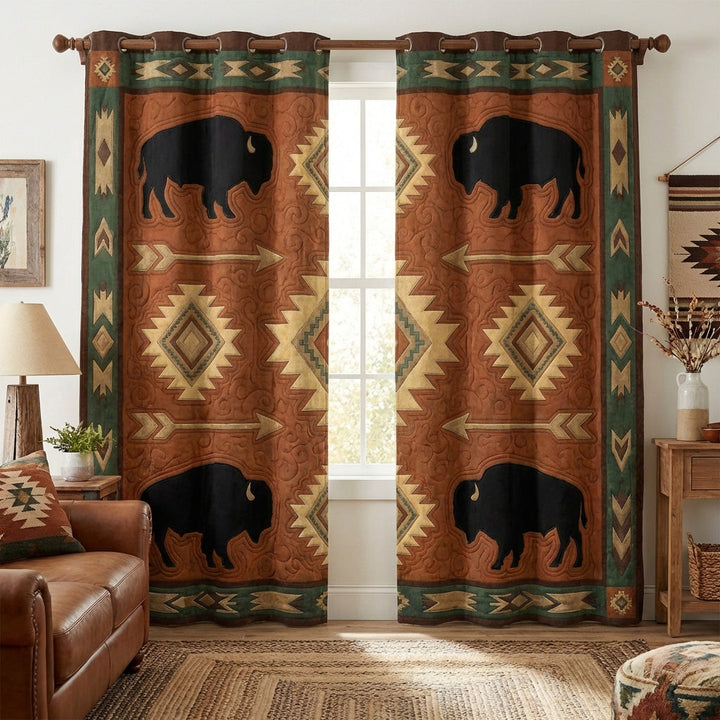 Spirit Plains Quilted Curtains