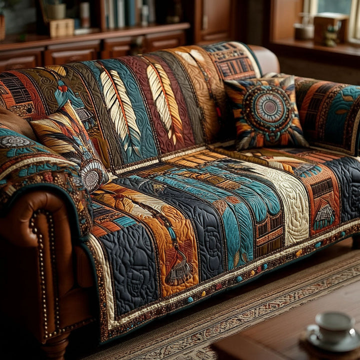 Spirit of Open Ground Quilted Sofa Cover