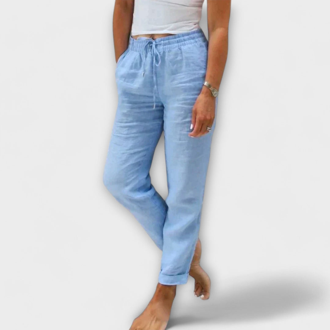 Light linen trousers