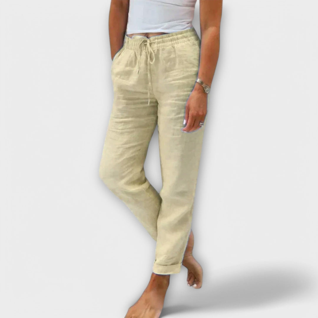 Light linen trousers