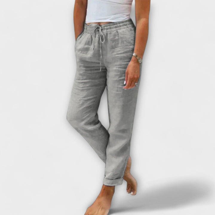 Light linen trousers