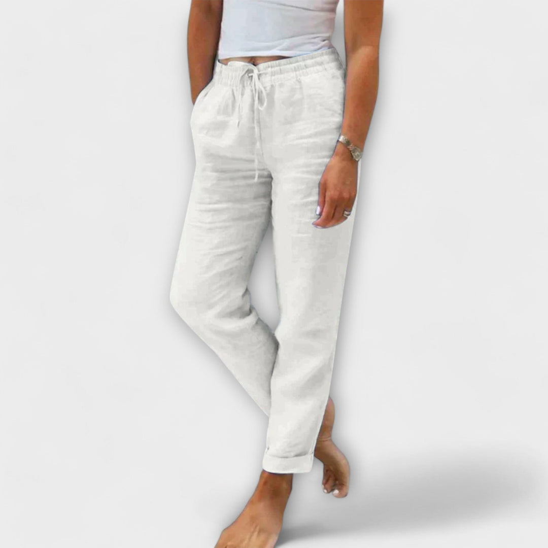 Light linen trousers