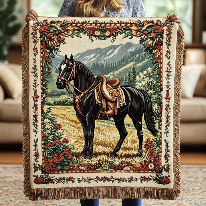 Stallion Glory Woven Sofa Blanket