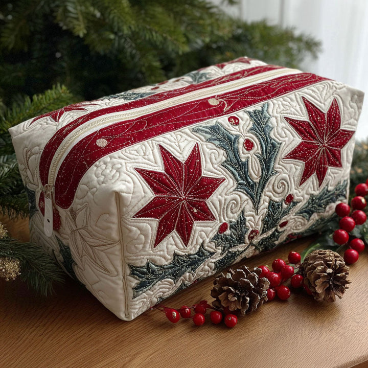 Star Petal Quilted Makeup Bag