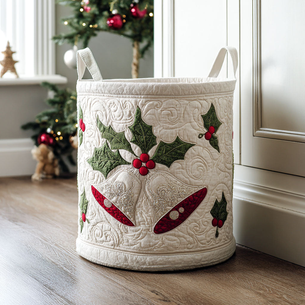 Chrisrtmas Quilted Laundry Basket