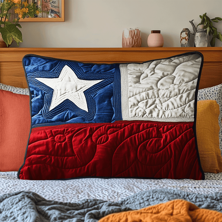 Star of Texas Quilted Bedding Pillow Case