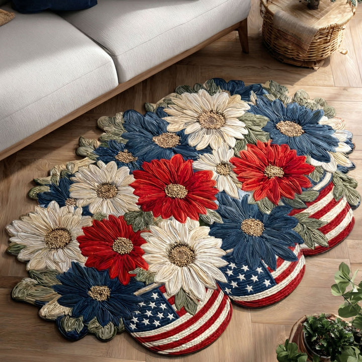 Stars and Glory Custom Shape Area Rug