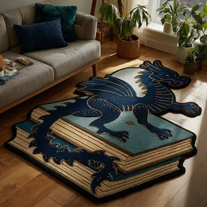 Steel Wyvern Custom Shape Area Rug