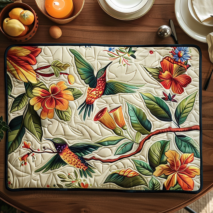 Summer Hummingbirds Quilted Place Mat