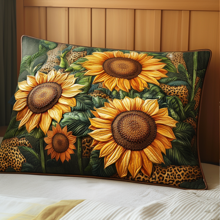 Sunflower Dreams Quilted Bedding Pillow Case