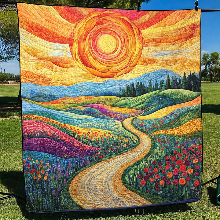 Sunlit Joy Quilted Blanket