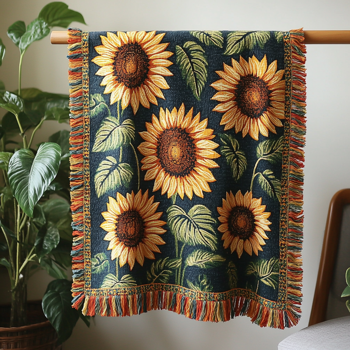 Sunny Serenity Woven Sofa Blanket