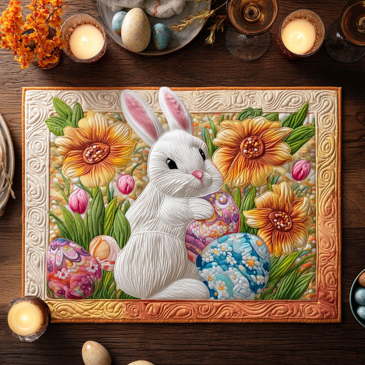 Sunny Bunny Fields Quilted Placemat