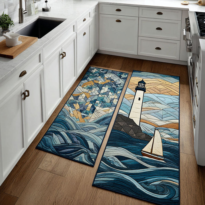Sunny Lighthouse Kitchen Area Rug