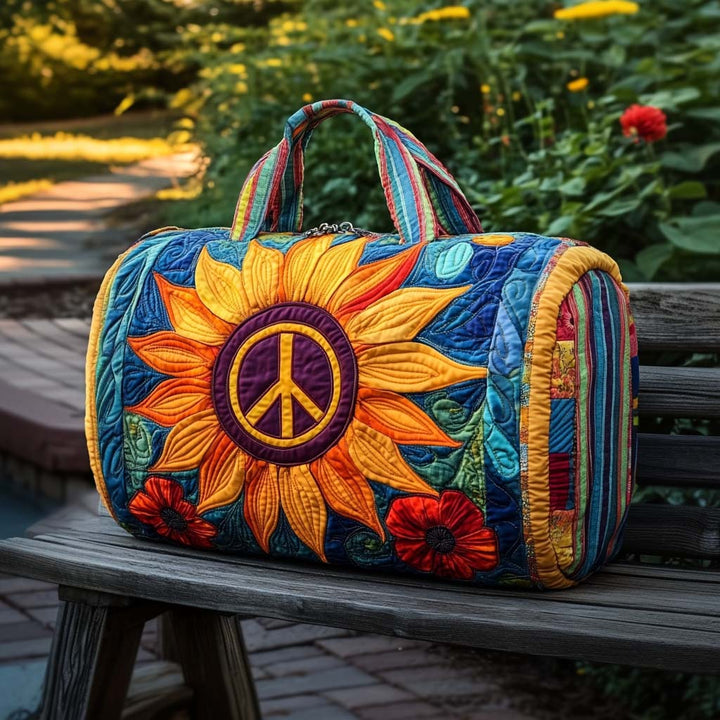 Sunny Peace Quilted Duffle Bag