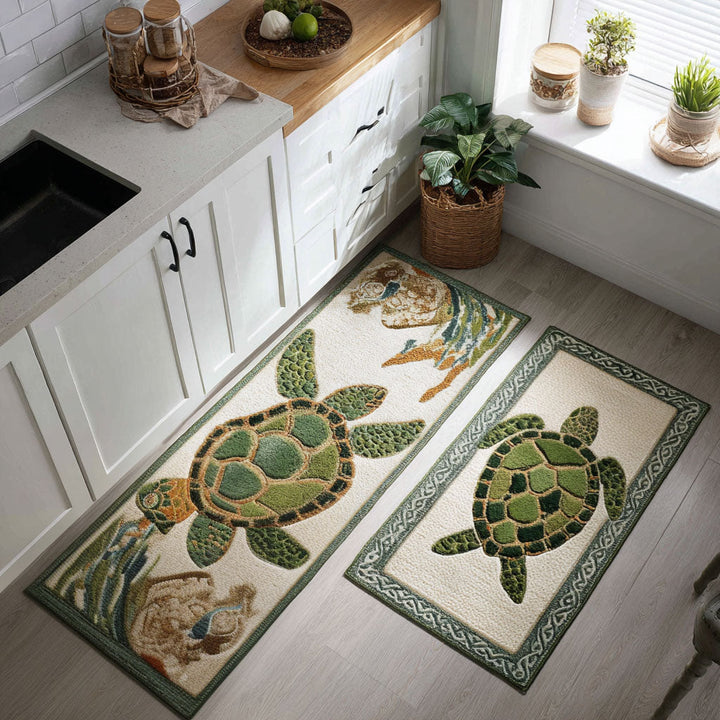 Sunset Reef Kitchen Area Rug