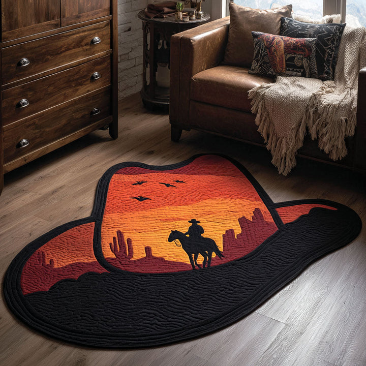 Sunset Rider Custom Shape Area Rug