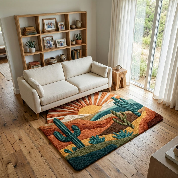 Sunset Valley Custom Shape Area Rug