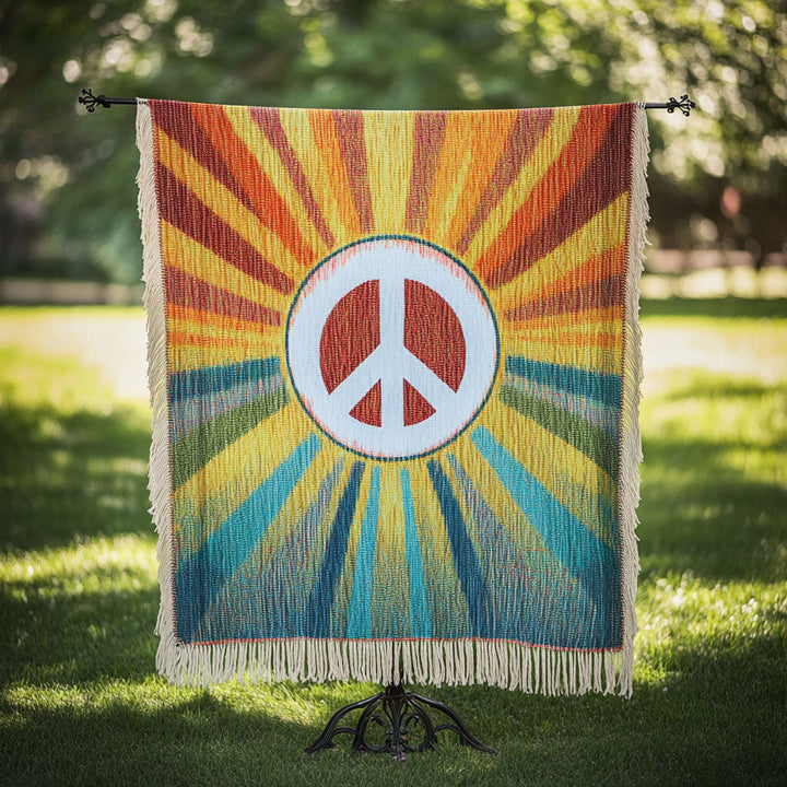 Sunshine Peace Woven Sofa Blanket