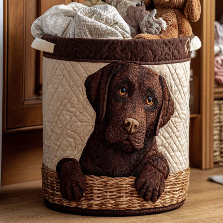 Sweet Eyes Quilted Laundry Basket