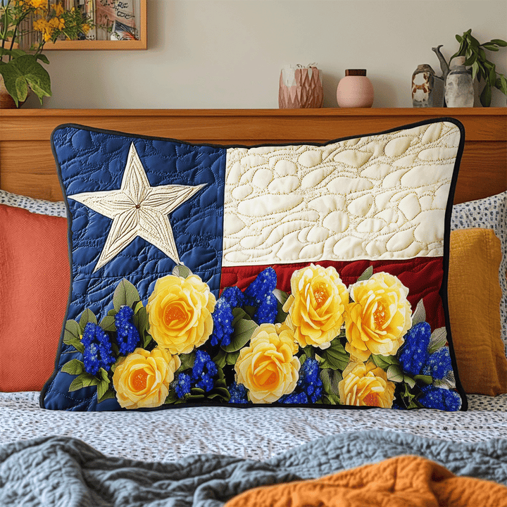 Texas Bouquet Quilted Bedding Pillow Case