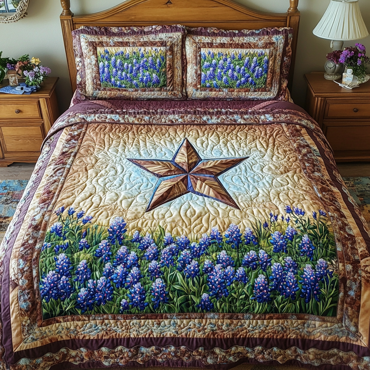Texas Pride 3-Piece Quilted Bedding Set