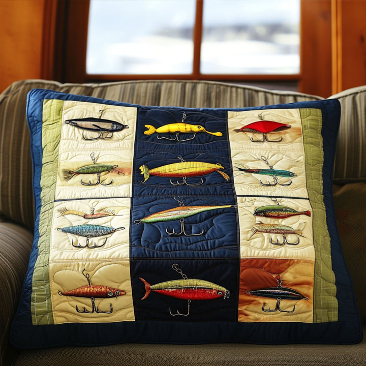 Fishing Adventure Quilted Bedding Pillow Case