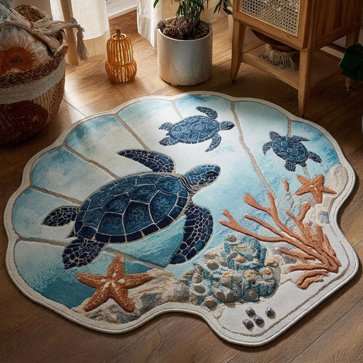 Tidal Harmony Custom Shape Area Rug