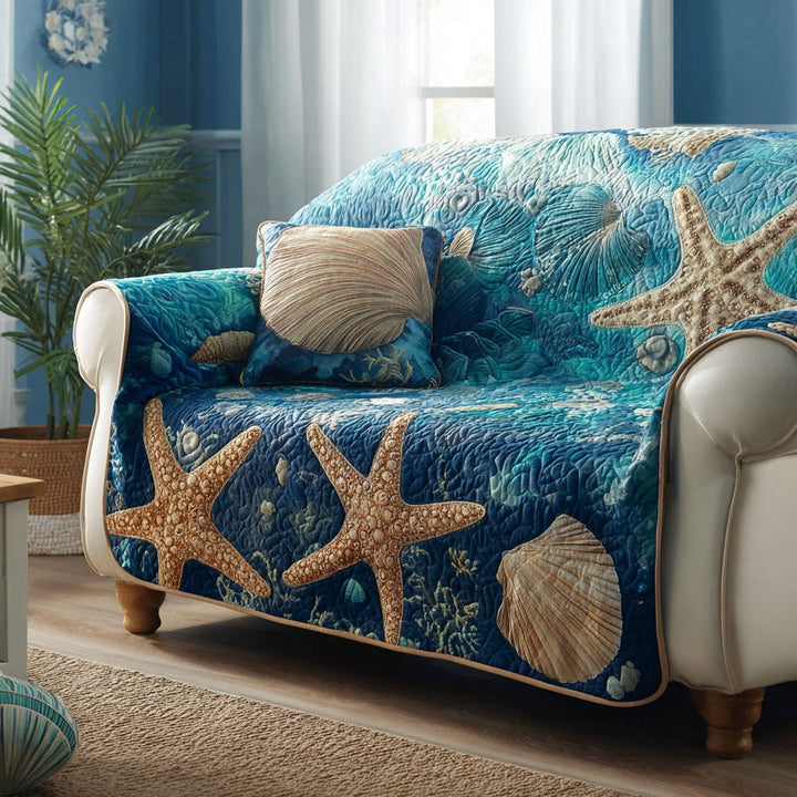 Tide Drift Quilted Sofa Cover