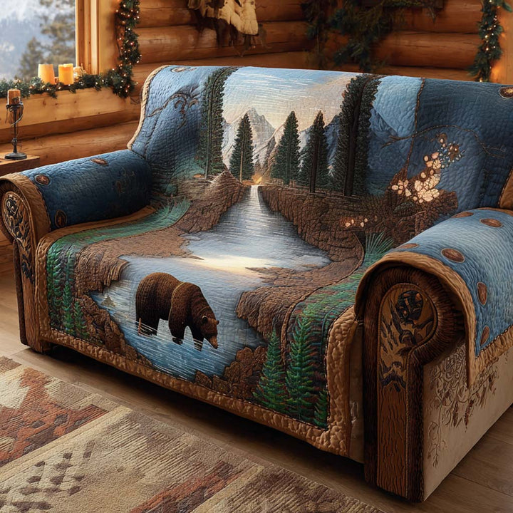Bear Quilted Sofa Cover