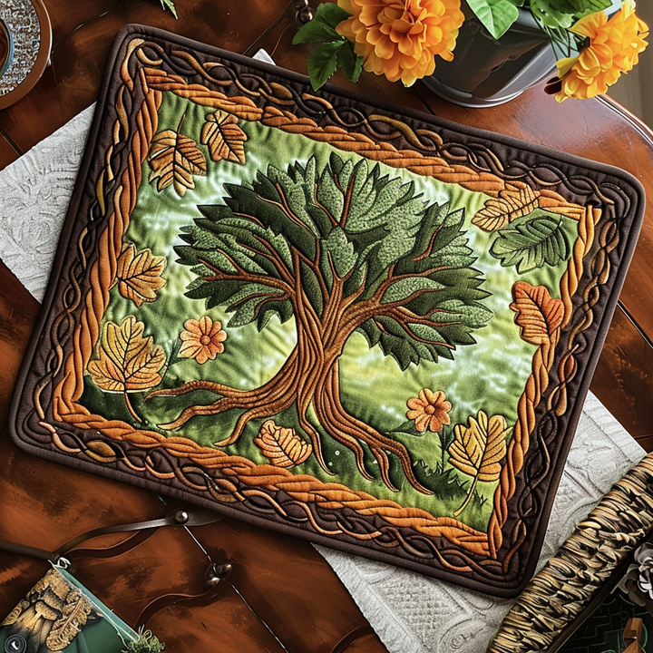 Tranquil Celtic Tree Quilted Place Mat