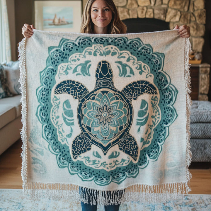 Tranquil Tide Woven Sofa Blanket