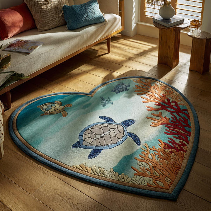 Turtle Dreams Custom Shape Area Rug