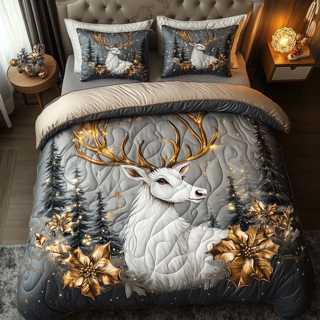 Christmas 3-Piece Quilted Bedding Set