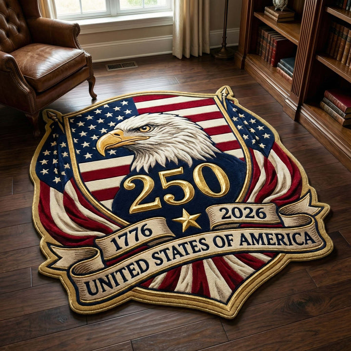 Victory Eagle Custom Shape Area Rug