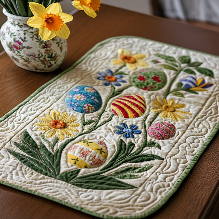 Vintage Easter Charm Quilted Place Mat