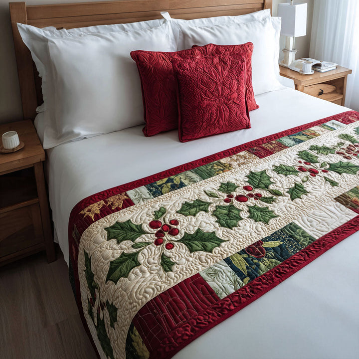 Christmas Quilted Bed Runner